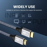 Premium 3m HDMI Cable 2.1 - Ultra High-Speed 8K 60Hz, 4K 120Hz, 48Gbps, EARC, ARC, HDCP, HDR, HDMI Cable, 3 Meter