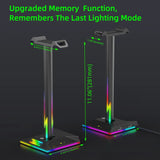 RGB LED Gaming Headphone Stand - Universal PS5, Xbox & PlayStation Compatible, Light-Up Headphones Holder